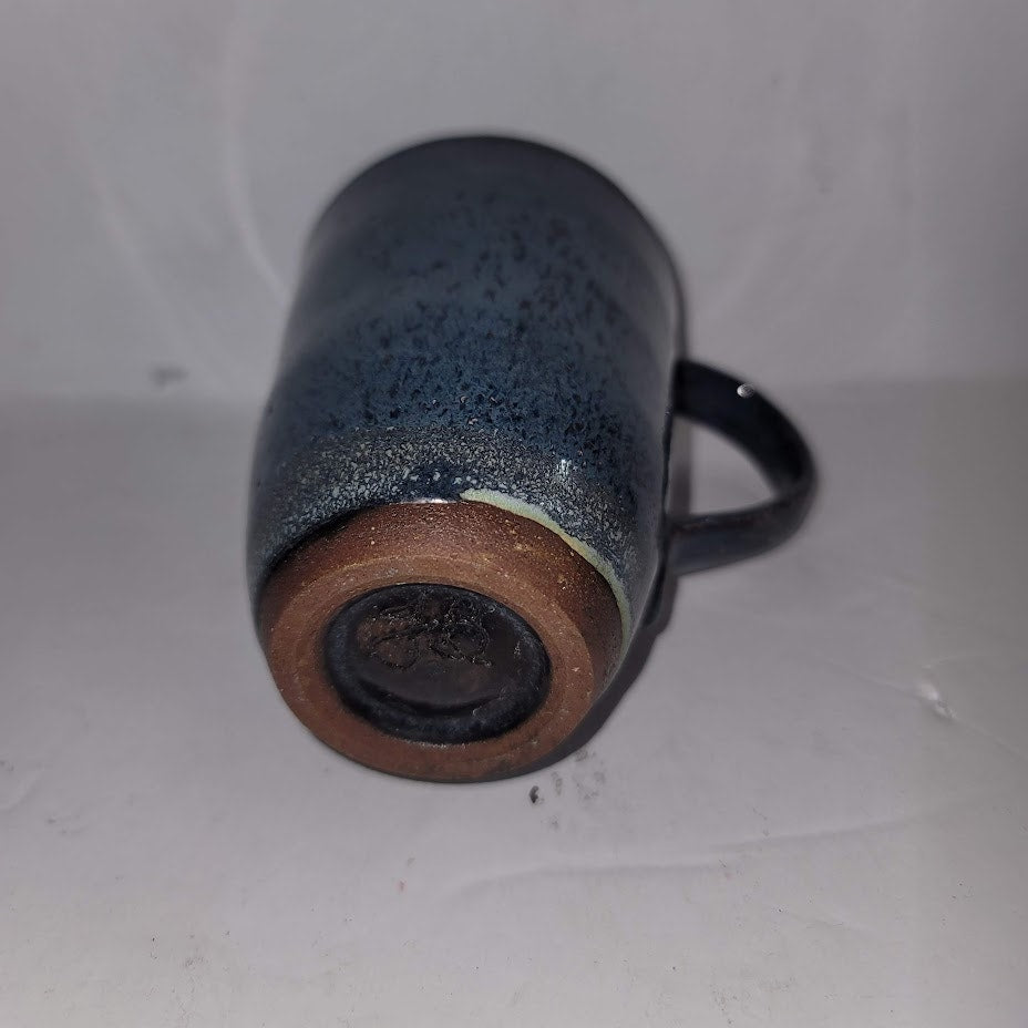 Handmade Blue Splatterware Coffee Mug – Artisan Studio Pottery