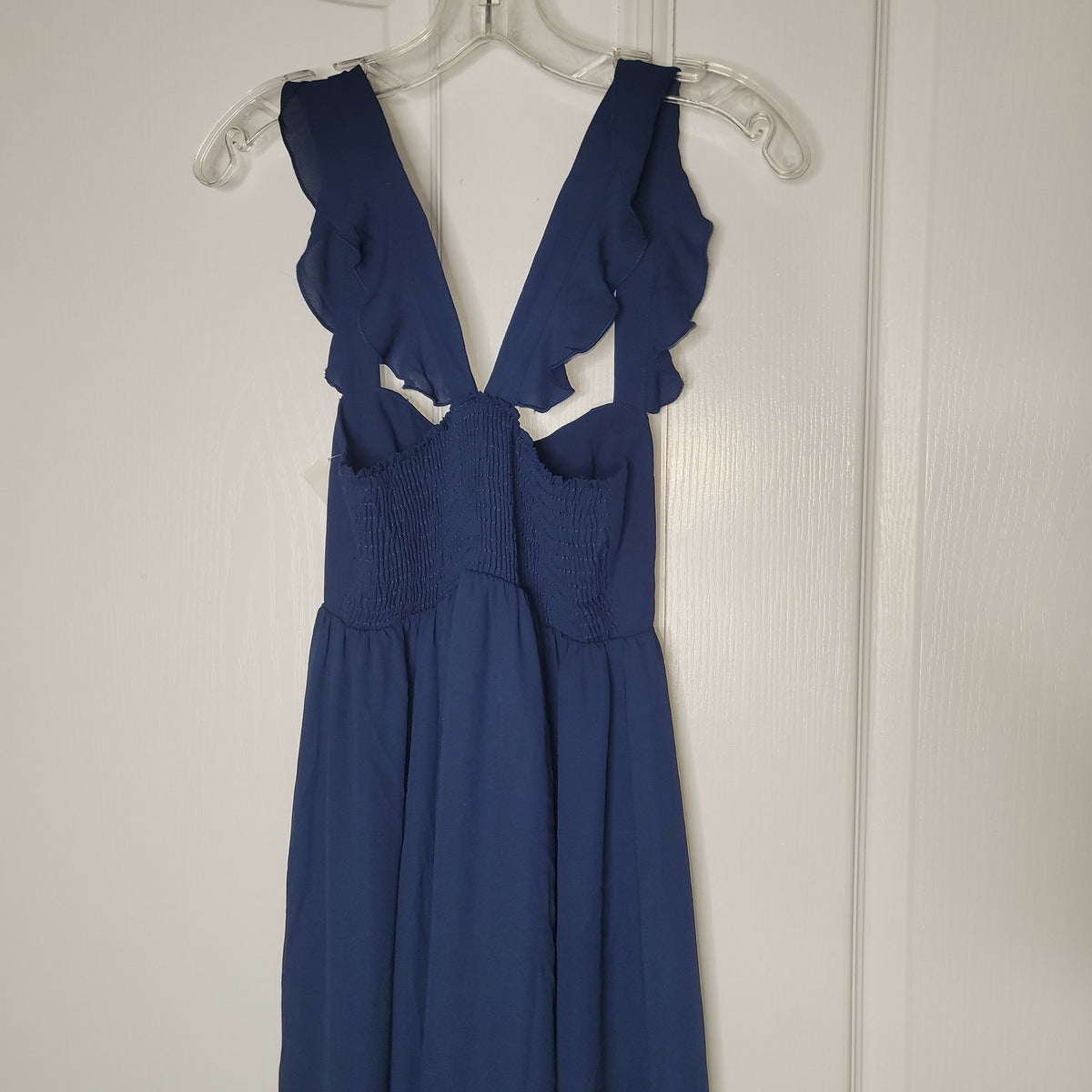 MuMu Extra Small xs Blue Maxi flutter straps Maxi Formal X-SMALL wedding prom