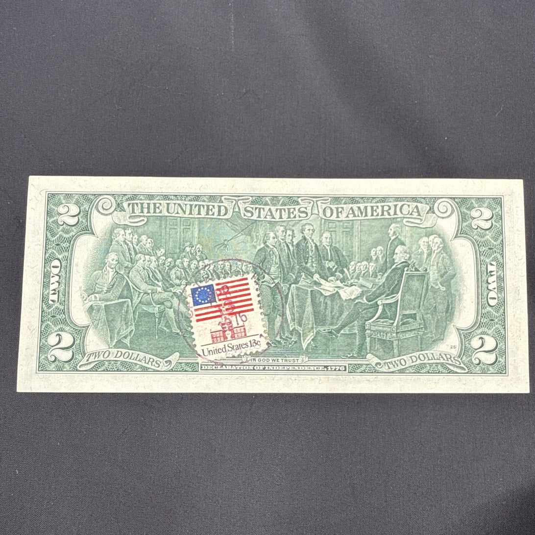 Paper Currency Bank Note USA Paper Money $2 Series 1976 consecutive