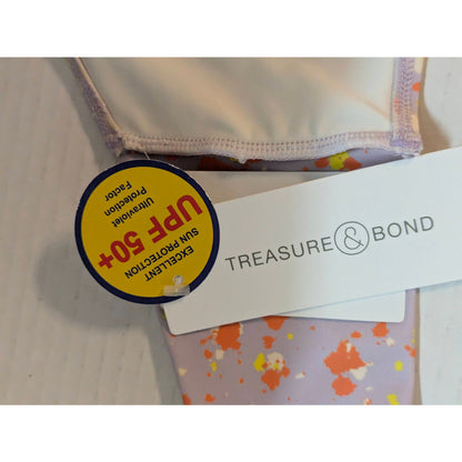NWT Treasure & Bond Girls Paint Splatter Halter Bikini Swimsuit Size 12