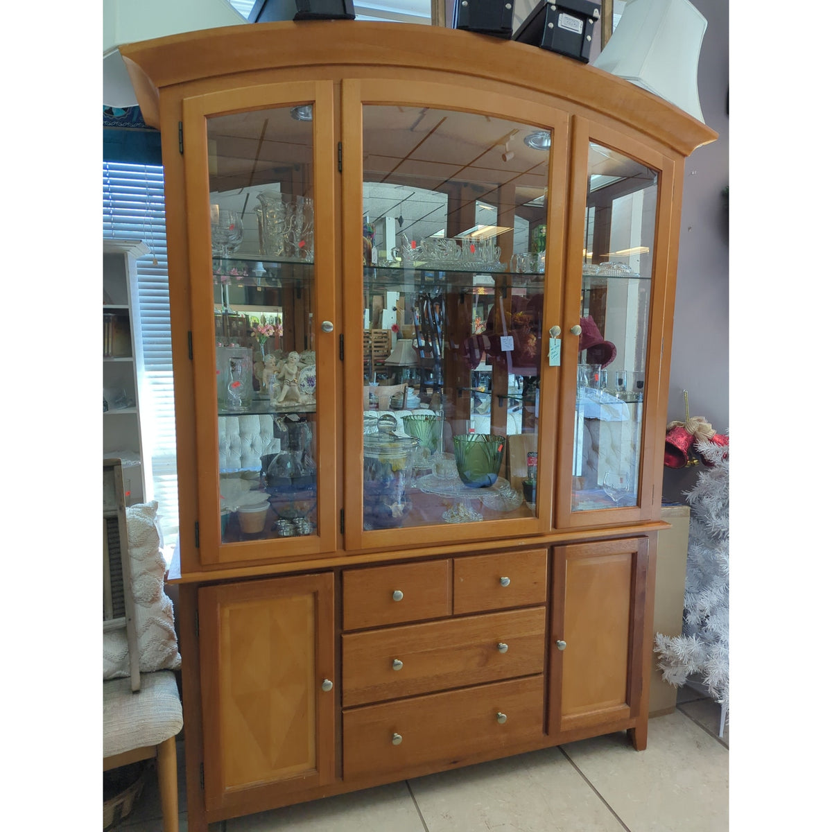 Secondhand Sandies: Curve top china cabinet storage Display