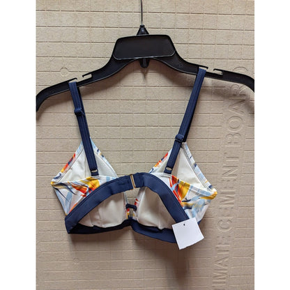 Lively Tropical Triangle Bikini Swim Top Size Large Birds of Paradise Print NEW