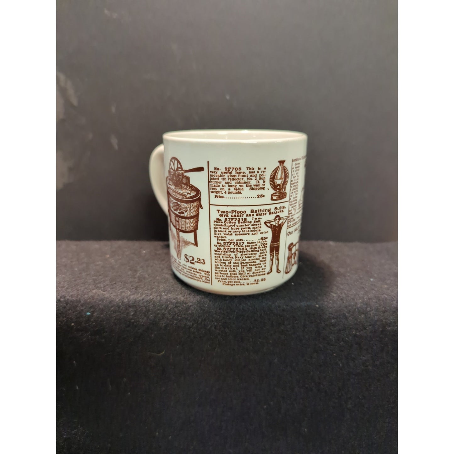 Sears Roebuck and Co Catalog Mug Cream Brown 1906 Advertising Americana