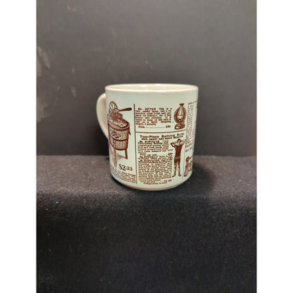 Sears Roebuck and Co Catalog Mug Cream Brown 1906 Advertising Americana
