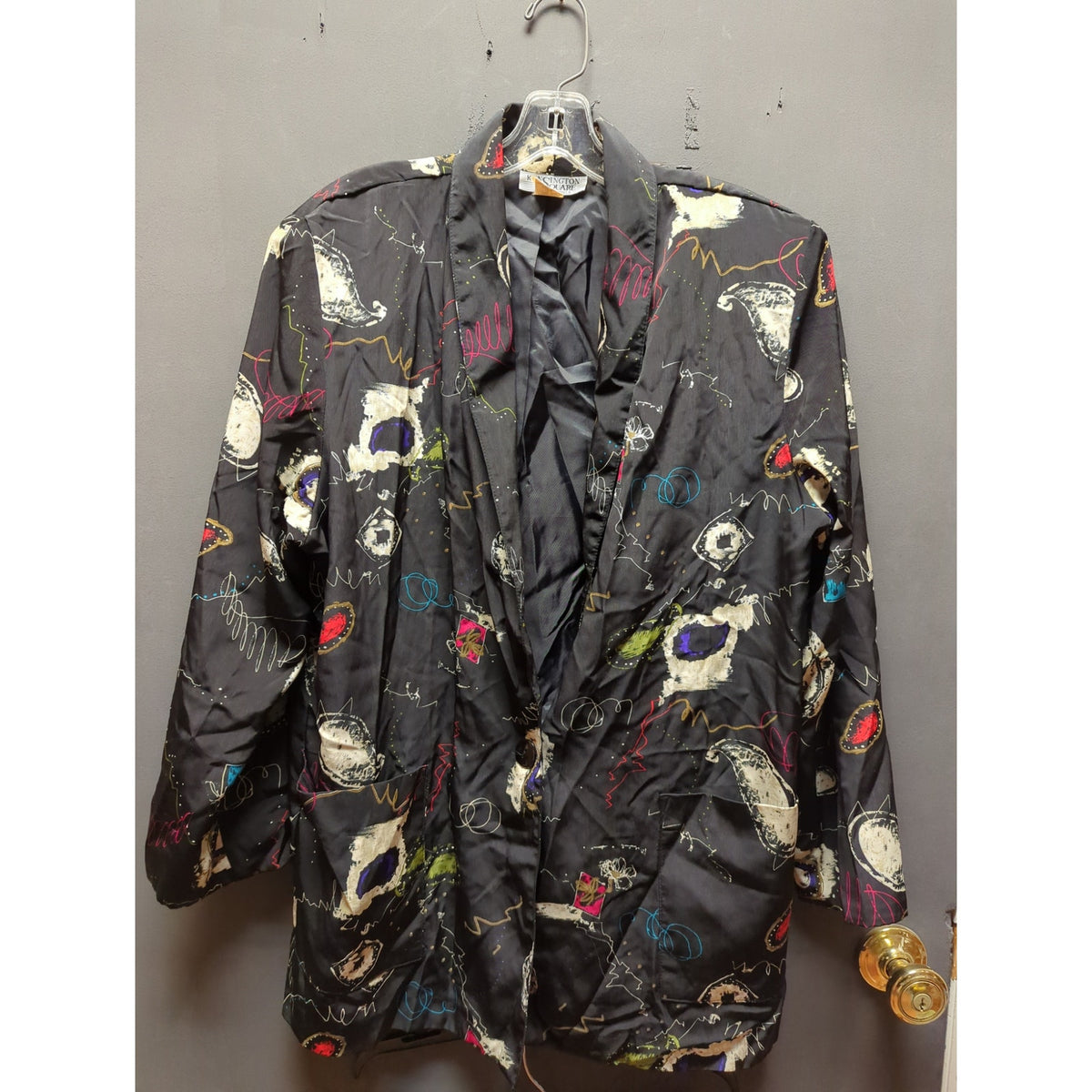 Kensington Square Vintage Large Blazer Lined 1980s GLAM Rock