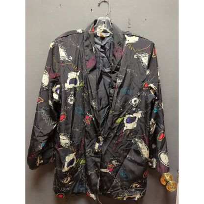 Kensington Square Vintage Large Blazer Lined 1980s GLAM Rock