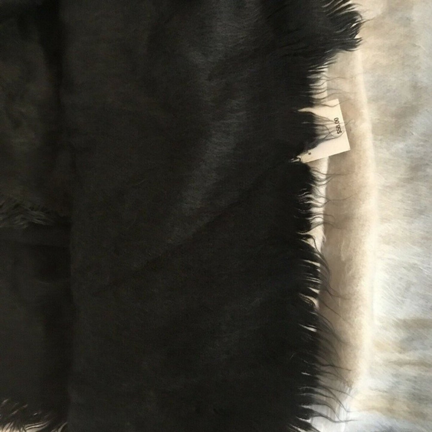 DKNY Donna Karen NY WOVEN OMBRE SCARF Grey/Black NEW large Cozy Soft Wrap