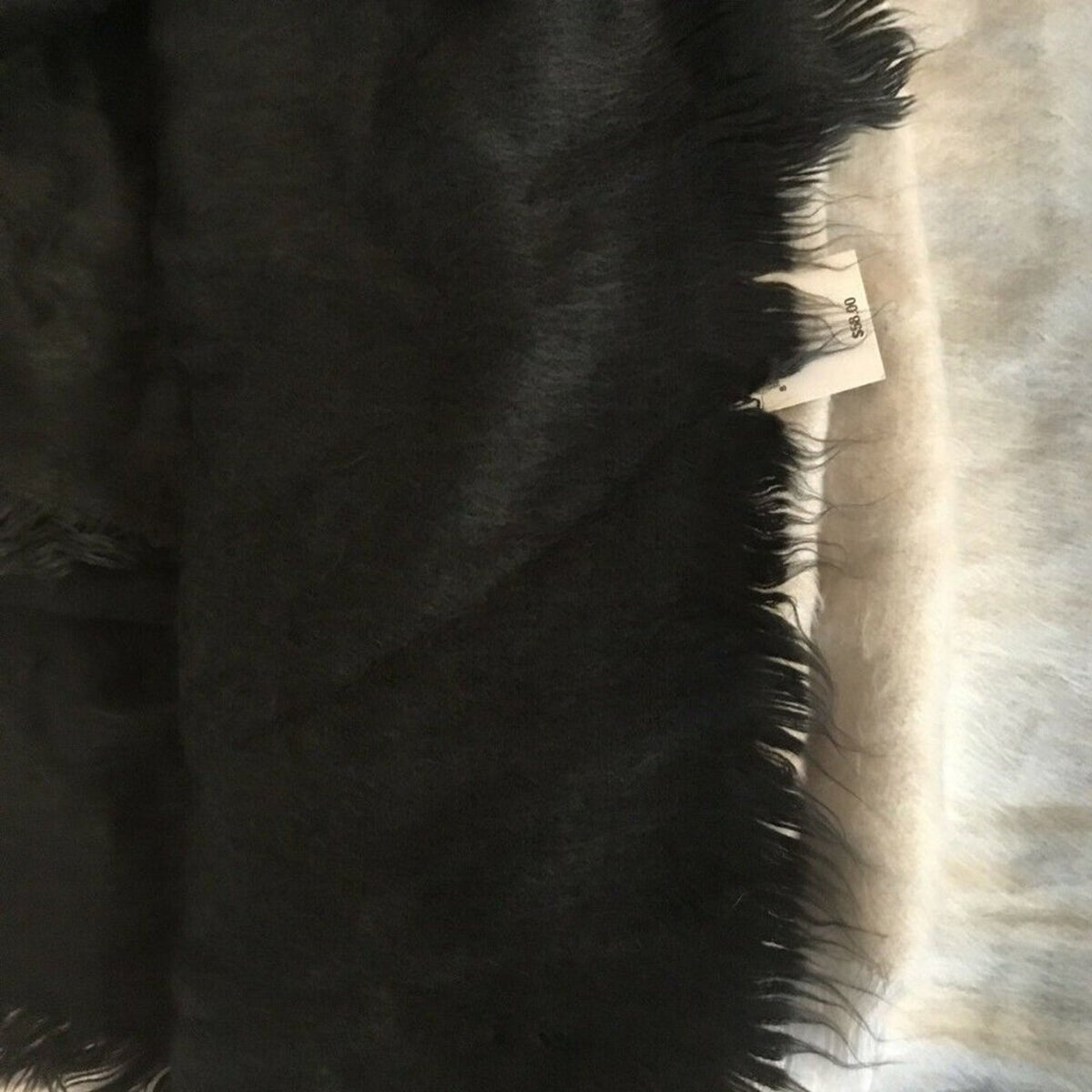 DKNY Donna Karen NY WOVEN OMBRE SCARF Grey/Black NEW large Cozy Soft Wrap