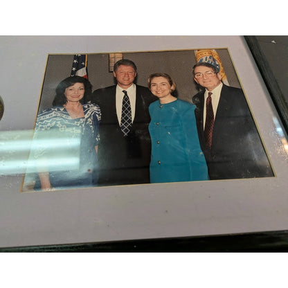 Bill Clinton Signed White House Photo Inscribed by Gerald Lewis Framed Rare