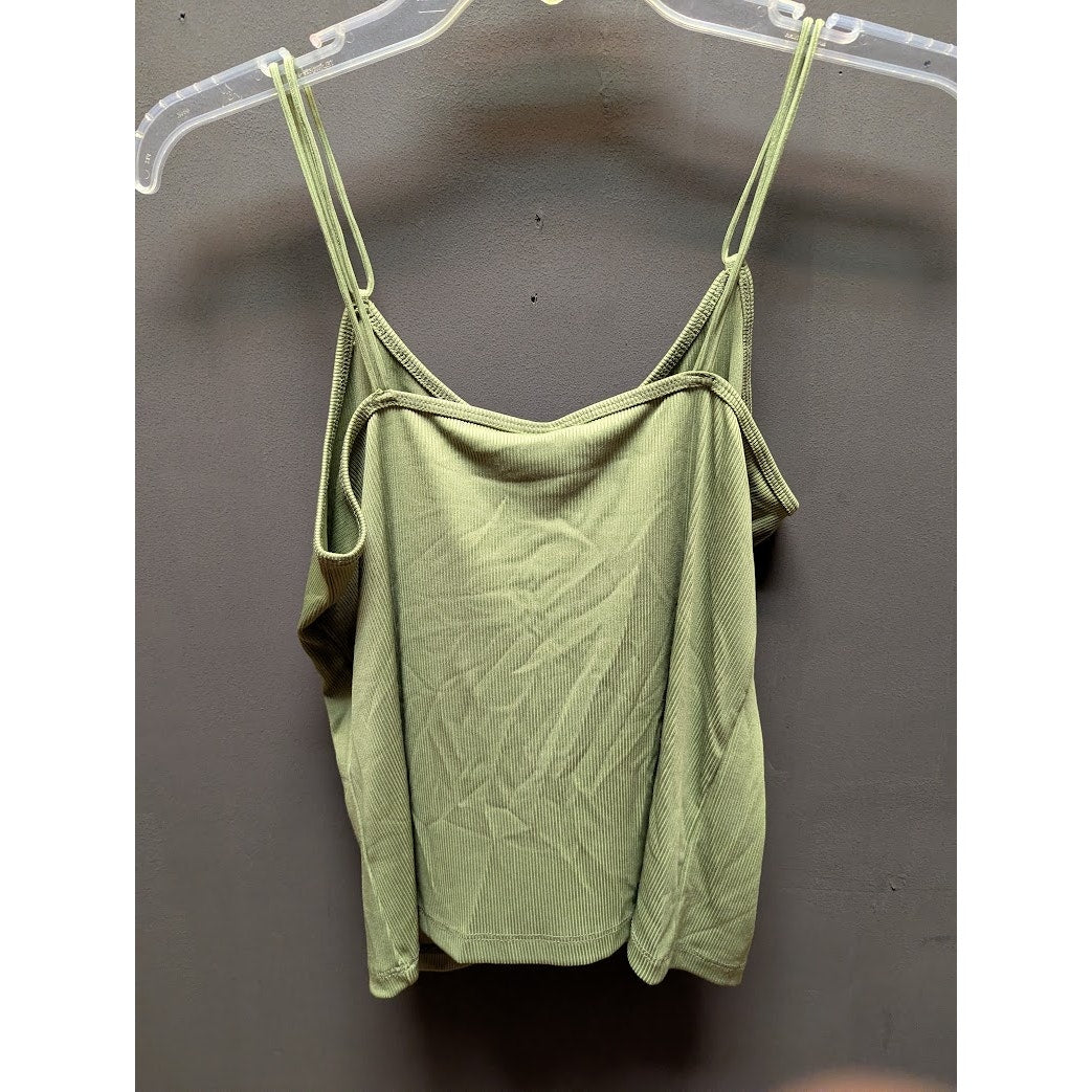 Vera Moda Sage Green Tank top ribbed Size Medium layering NEW