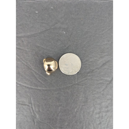 Vintage 1960s Mid Century Gold Tone Smooth Dome Button Clip On Earrings