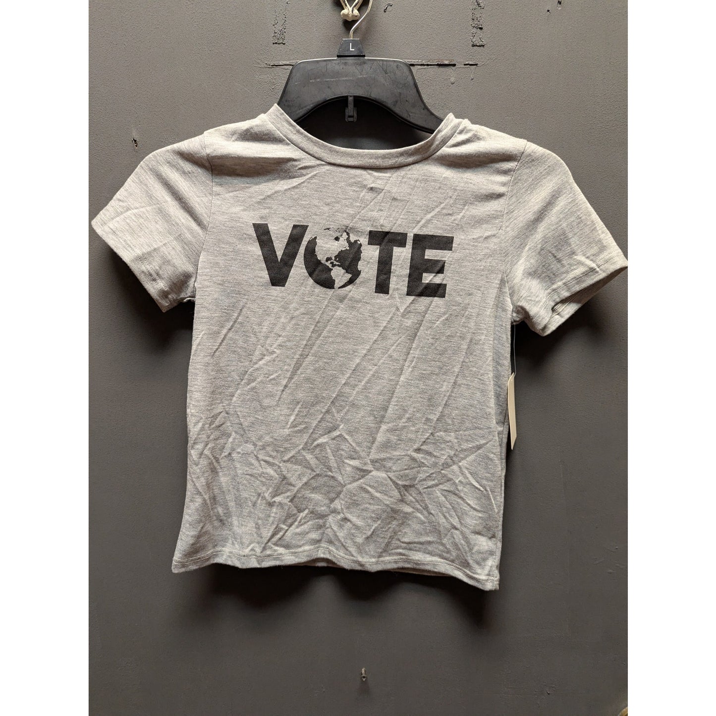 Tucker + Tate Gray & Black Graphic Short Sleeve T-Shirt Size 6 NWT VOTE