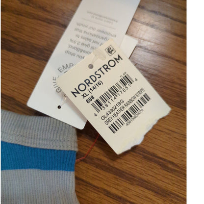.Nordstrom NWT Rainbow Striped Ribbed Tank Top Extra Large Kids Kidcore
