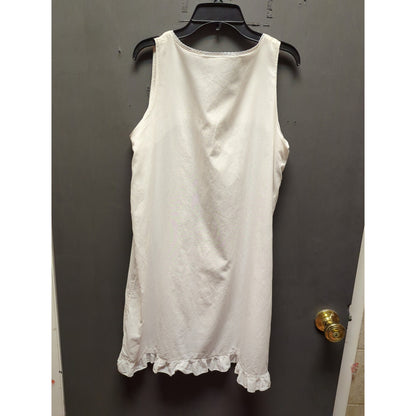 Edwardian French White cotton slip dress nightgown French Medium/ Large antique