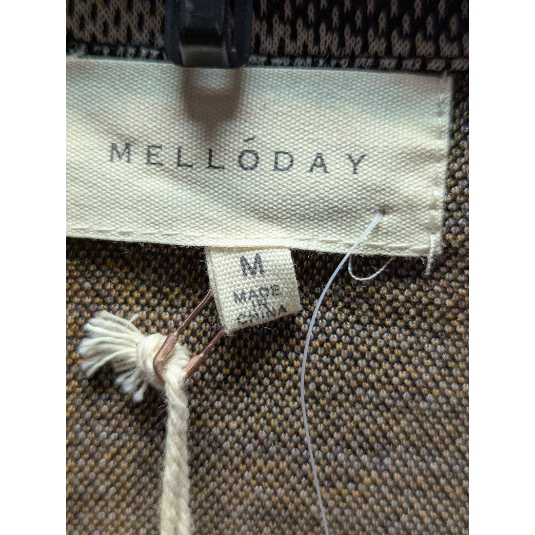 Melloday NWT Women’s Plaid Jacket Cardigan Long in Brown Plus Size Medium TRAVEL