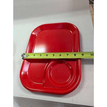 NOS Red Rubbermaid Snack Set Serving tray sandwich plate 6" soup bowl Cup Mug