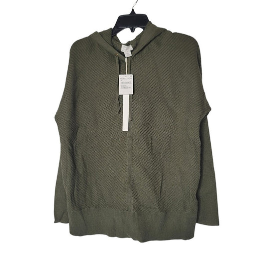 NEW Caslon Size XL Olive Sarma Green Hoodie Pullover Ribbed drawstring