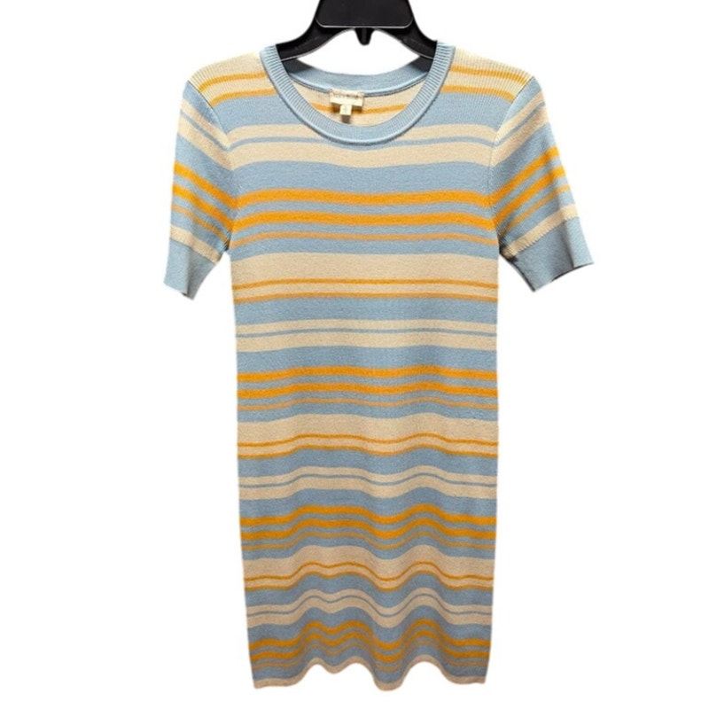 Hem Thread Large sweater dress striped short sleeve Y2K