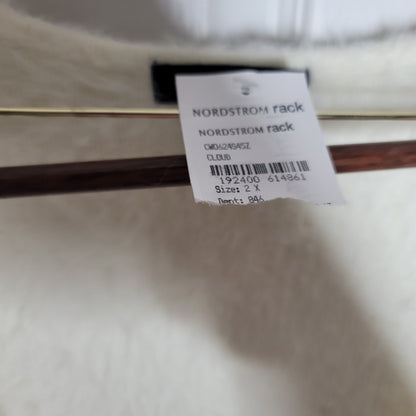 Sanctuary Women 2X Fuzzy White Knit Cardigan Sweater Pockets Cozy Minimalist NWT
