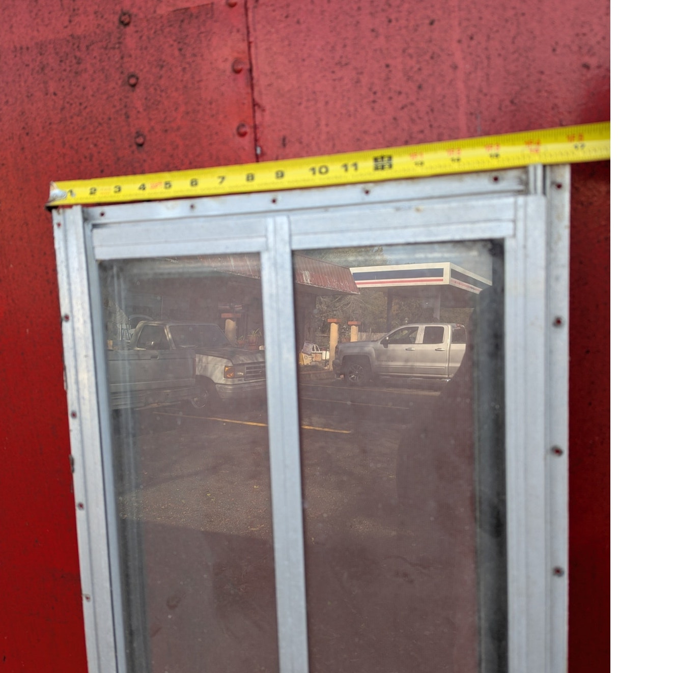 1976 Scotty Serro Camper ORIGINAL Window front double metal screen aluminum glas