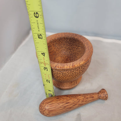Palmyra Palm Wood Mortar and Pestle Herb Spice