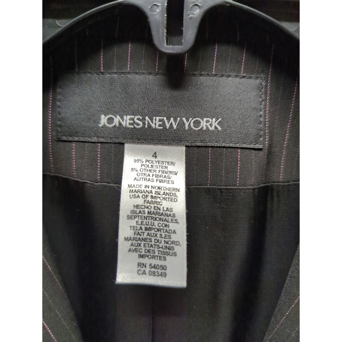 Jones New York Signature Size 4 Pinstripe Suit Jacket Blazer 90s Career Core NWT