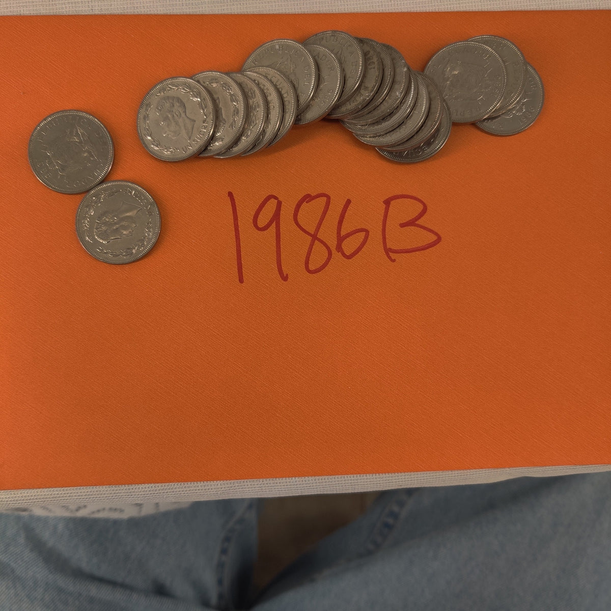 Ecuador 1 Sucre 1986 Nickel Clad Steel Coins Bulk Collection Lot of 20