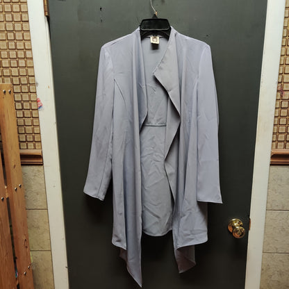 Anne Klein Vintage Draped Open Front Trench Jacket Cardigan S/M