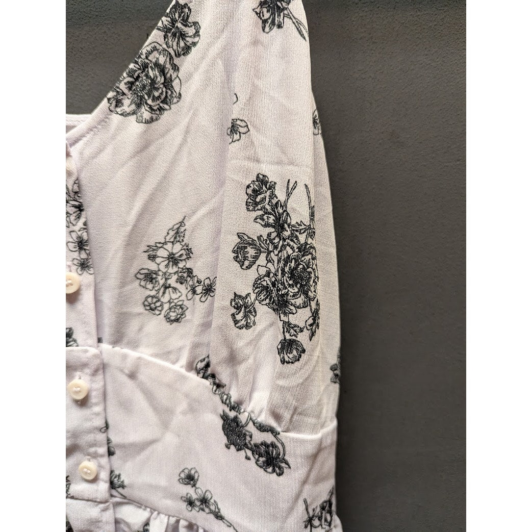 Chelsea 28 Floral Smocked-Back Midi Dress Size Medium NEW Casual Summer