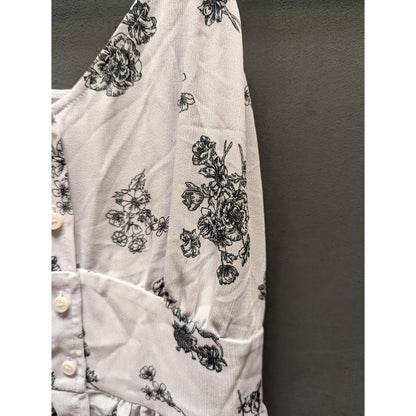 Chelsea 28 Floral Smocked-Back Midi Dress Size Medium NEW Casual Summer