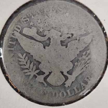 1892 Barber Silver Quarter - First Year of Issue Vintage US Coin - Good
