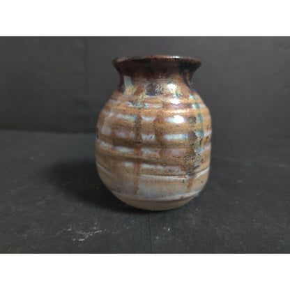 Vintage 3" Signed Studio Art Pottery Miniature Vase Handcrafted Small Ceramic