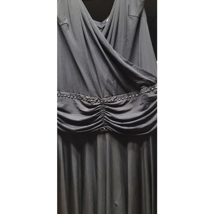 BCBGirls Size Large Black Hankerchief Hem Dress VNeck DANCE TANGO y2K
