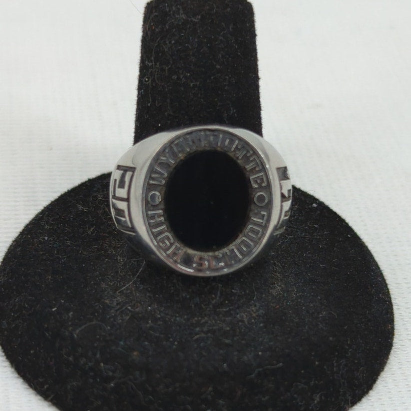 Vintage Wyandotte High School Class of 2001 Stainless Steel Ring No Stone