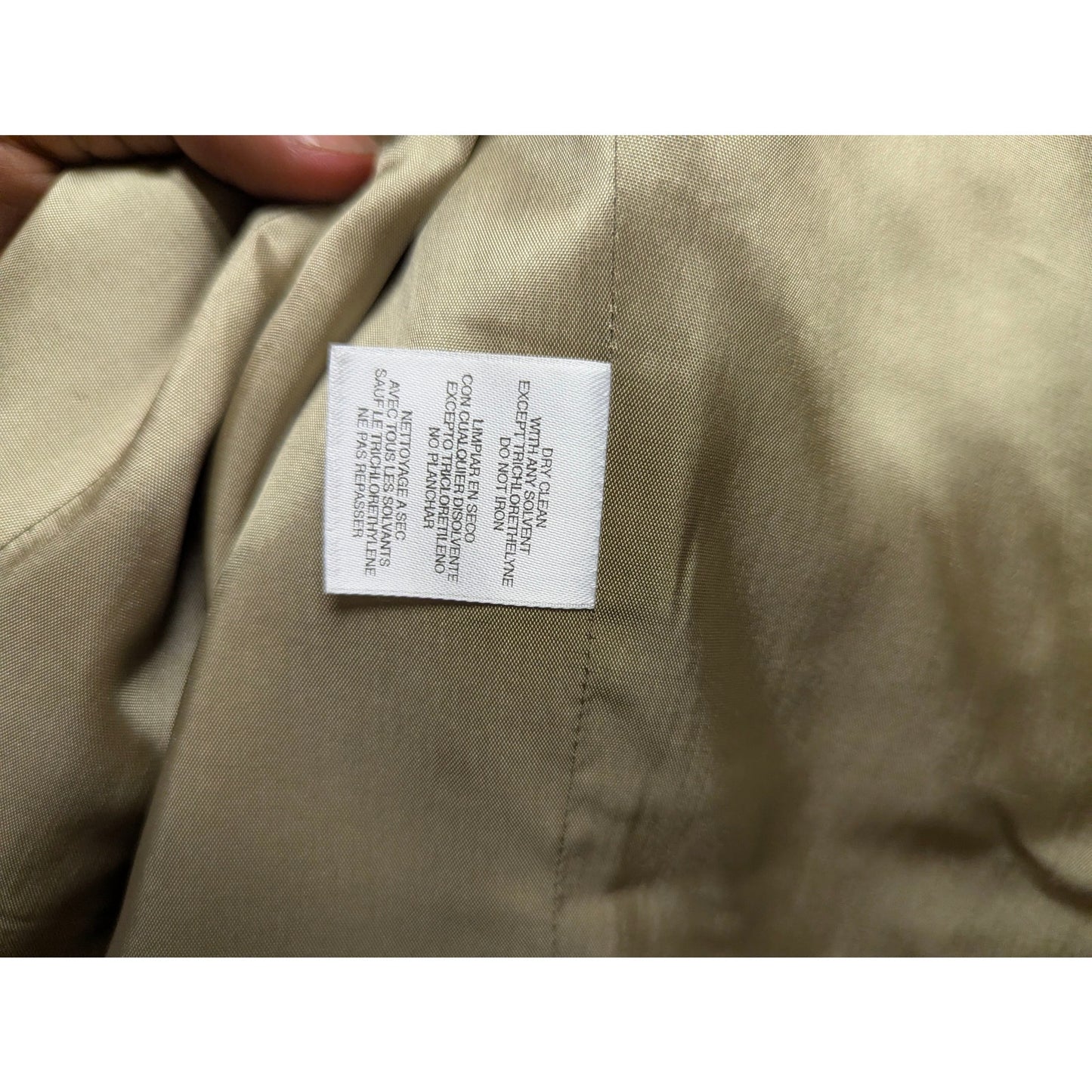 Jones New York Silk Linen Neutral Minimalist Old Money Safari Blazer Jacket Sz 8
