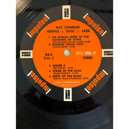 Vintage Ray Charles Genius + Soul = Jazz Impulse! A-2 Gatefold Mono Vinyl LP
