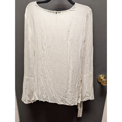 Treasure & Bond Nordstrom White Long Sleeve Rayon Blouse Size Small NEW Casual