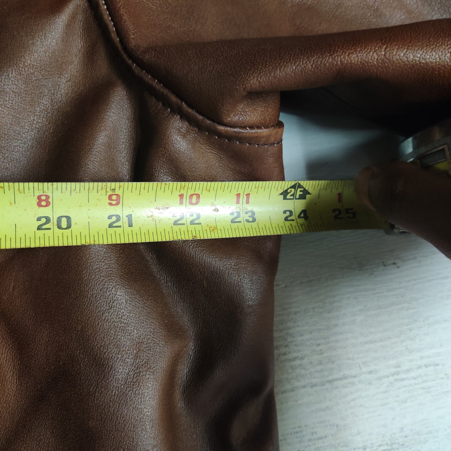 Vintage Absolute Leather Brown Heavyweight Bomber Jacket 3XL Mens Moto Flight