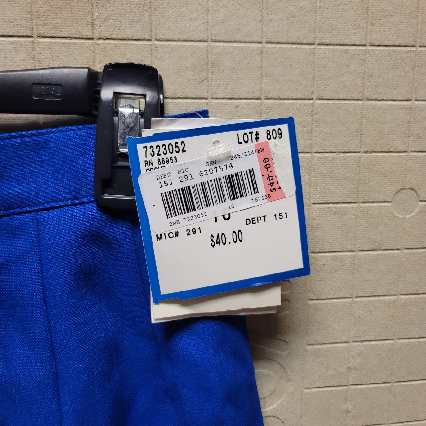 Joan Leslie Size 16 Blue Skirt Lined Career Work Textured NEW Pencil wiggle