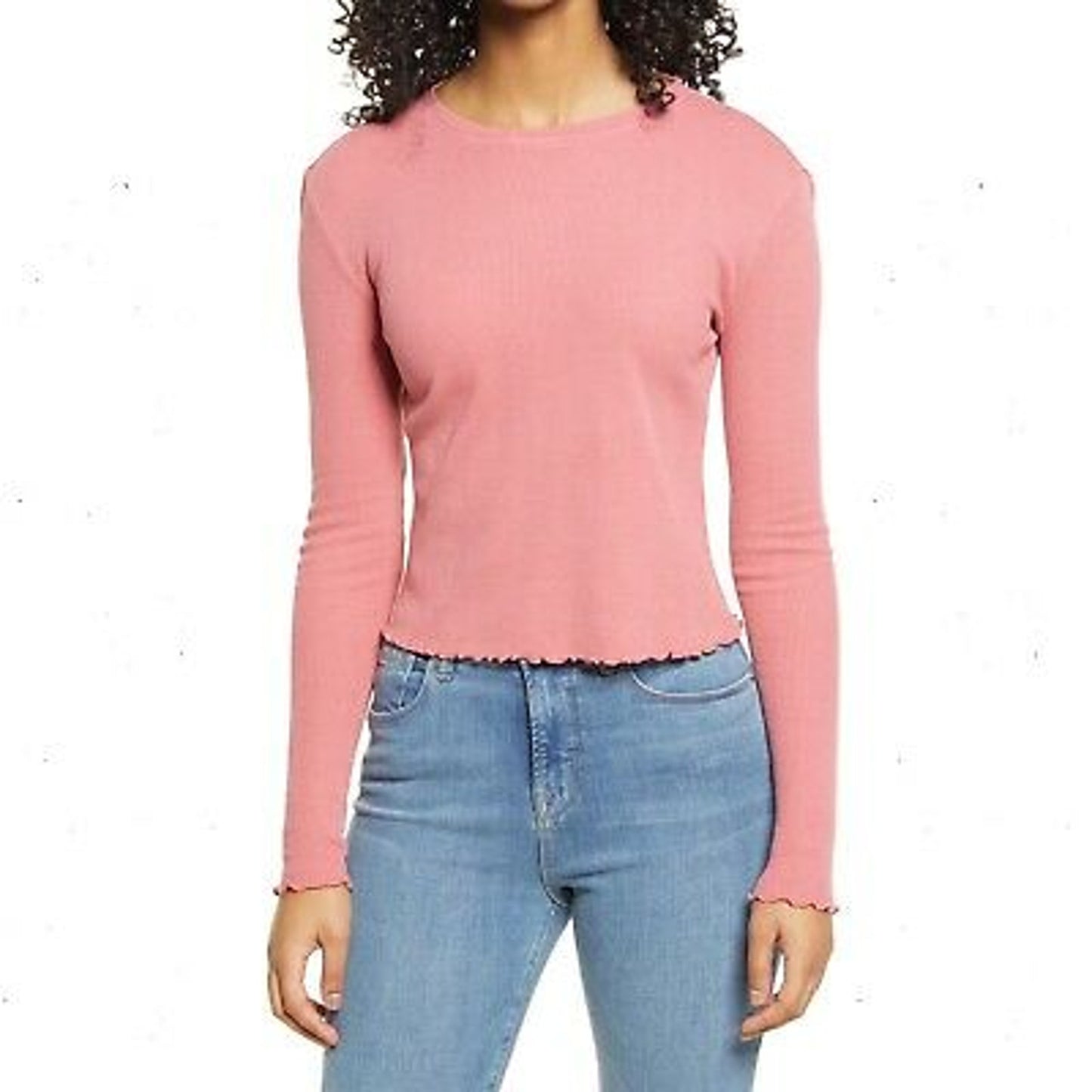 BP NWT Long Sleeve Thermal Tee Lettuce Edge Red Slate NEW casual t-shirt SMALL