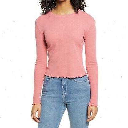BP NWT Long Sleeve Thermal Tee Lettuce Edge Red Slate NEW casual t-shirt SMALL