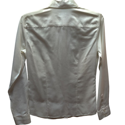 Alex Marie Wrinkle Free White Button Down Long Sleeve Classic Blouse Size 4