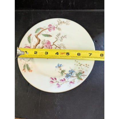Vintage Haviland Salad Plate Pink Blue Green Plum Blossom  Floral Flower Branch