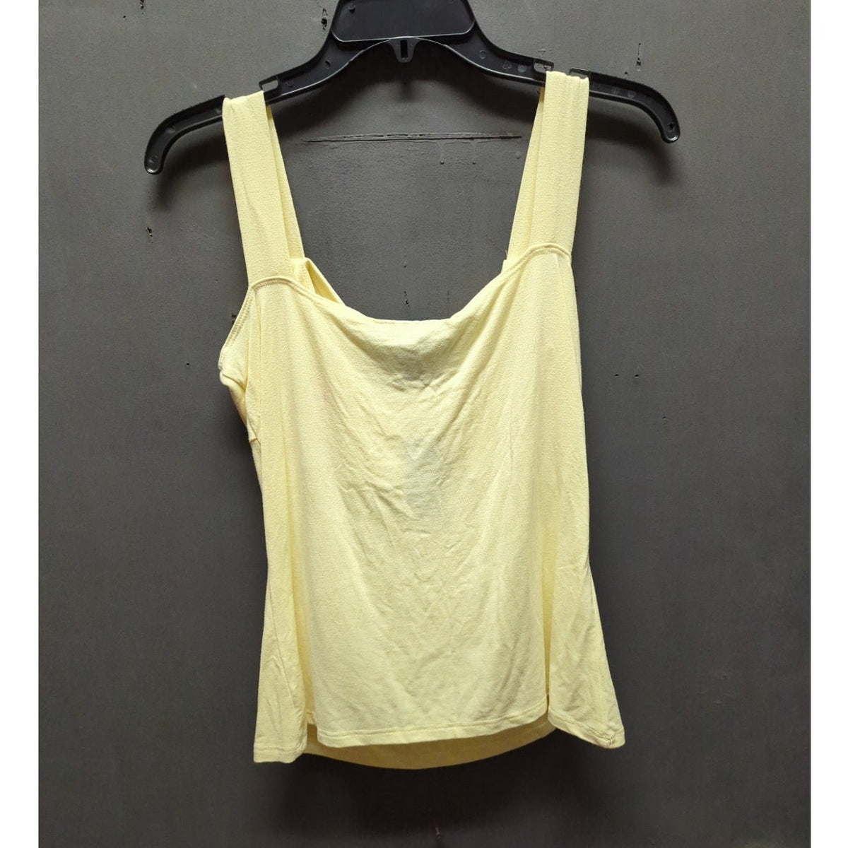 INC International Concepts Pale Yellow Ruched Cami Top Large Tank Sleeveless