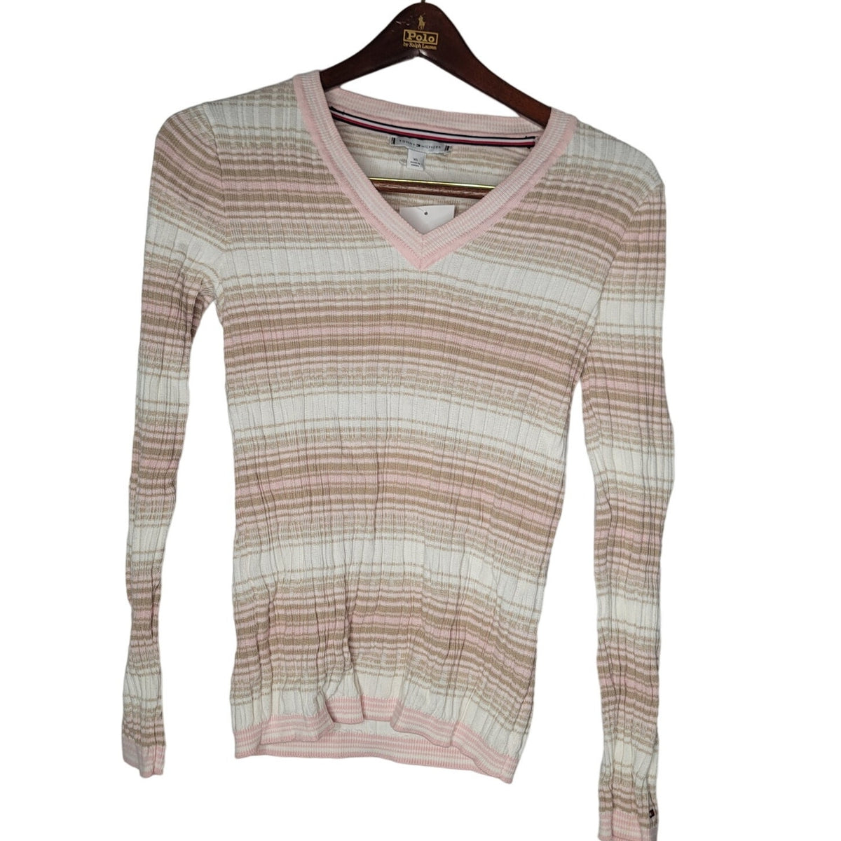 Tommy Hilfiger womens striped top Long sleeve size XS cotton Sweater