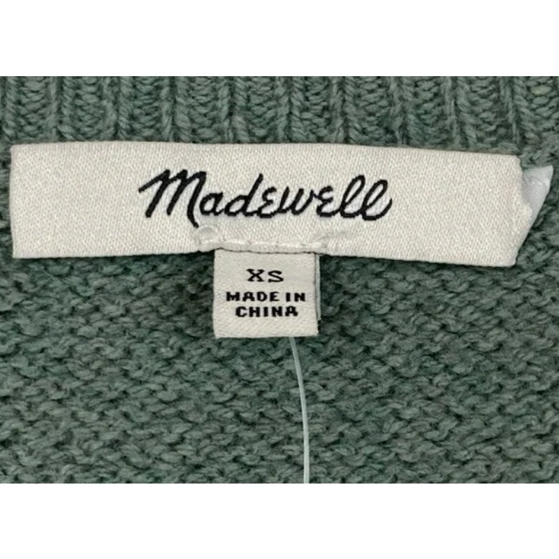NWT MADEWELL Chronicle Texture Knit Pullover Sweater in Heather Surplus Sz XS