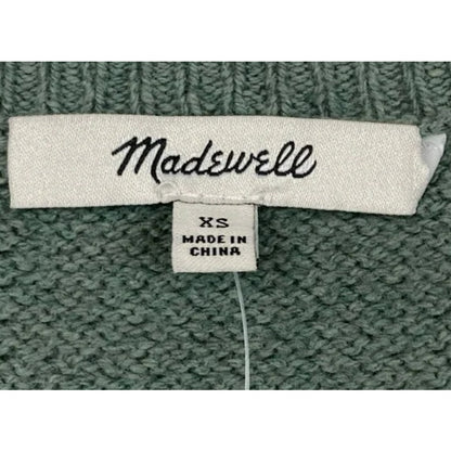 NWT MADEWELL Chronicle Texture Knit Pullover Sweater in Heather Surplus Sz XS