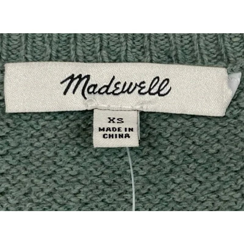 NWT MADEWELL Chronicle Texture Knit Pullover Sweater in Heather Surplus Sz XS