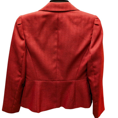 Alex Marie Red Textured Peplum Blazer Dark Academia Corporate Core Size 2 Jacket