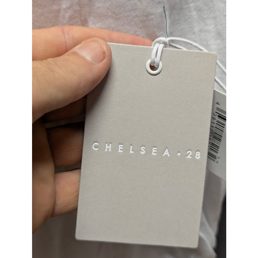 Chelsea28 Ruched Sides Mock Neck Long Sleeve Top Size Small White NWT